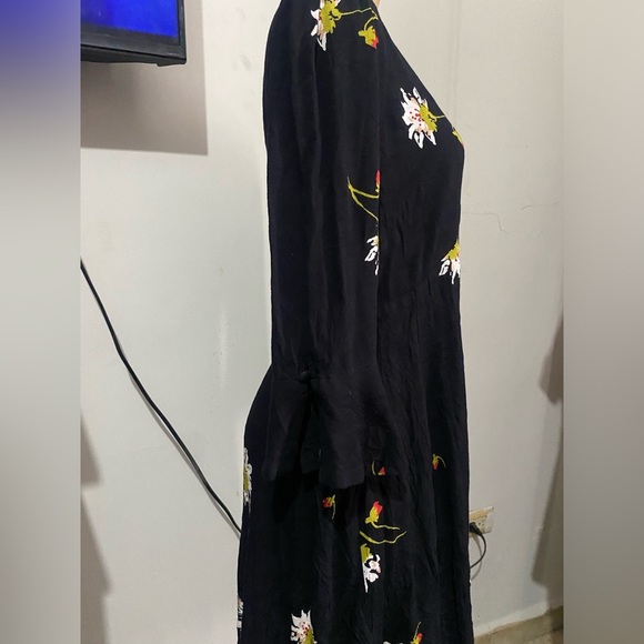 Free People Black and White Ruffled Wrap Dress - Picture 13 of 16